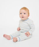 Oso & Me Andy Baby Legging, Dusty Blue Mini Stripe