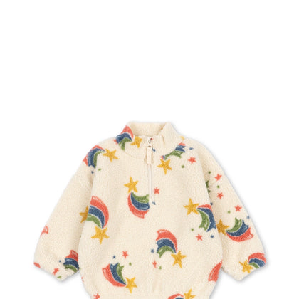 Konges Sloejd Jody Teddy Half Zip ~ Rainbow Star