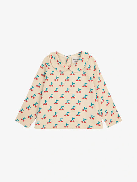 Bobo Choses Cherry All Over Collar Tshirt