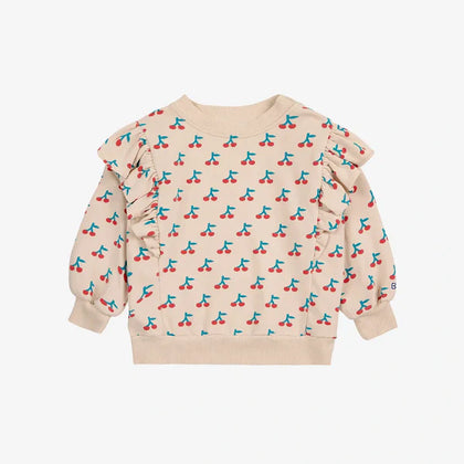 Bobo Choses Cherry Ruffle Sweatshirt