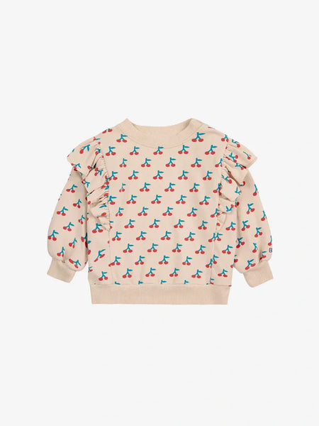 Bobo Choses Cherry Ruffle Sweatshirt