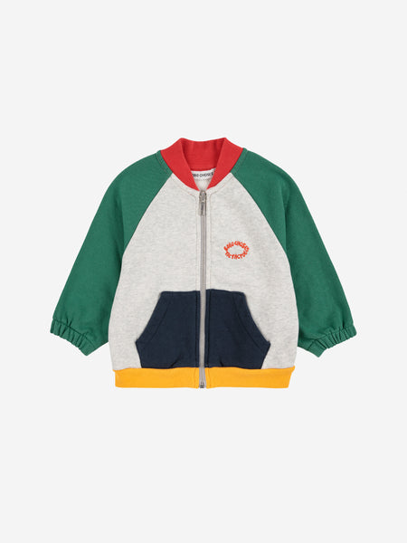 Bobo Choses Tic Tac Toe Color Block Zipped Sweatshirt