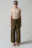 Chan Luu Techno Taffeta Barrel Pant ~ Olive