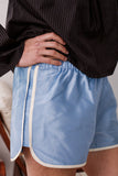 DONNI The Silk Taffeta Racer Stripe Short ~ Cloud
