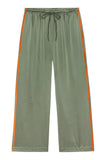 DONNI The Silk Stripe Crop Pant ~ Dill/Apricot