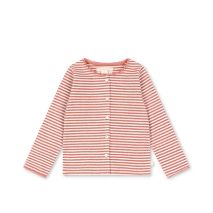 Konges Roli Stripe Cardigan ~ Rose Cream Stripe
