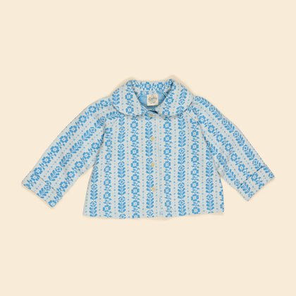 Apolina Baby Jersey Jane Cardigan - Nordic Floral Jacquard