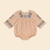 Apolina Baby Stevie LS Romper - Dried Rose