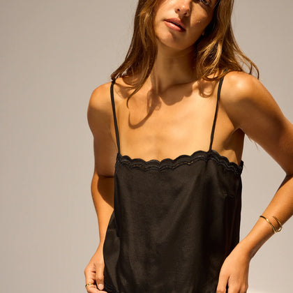Natalie Martin Fern Cami ~ Black Silk