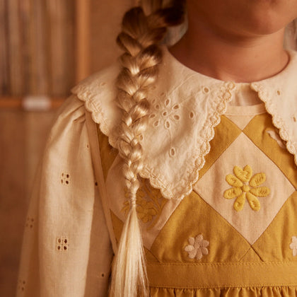 Apolina Bibi Panelled Pinafore ~ Honey