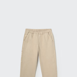 Cozmo Smooth Cotton Twill Pockets Pants ~ Stone