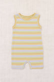 Misha & Puff Baby Tank Romper ~ Mist Avenue Stripe