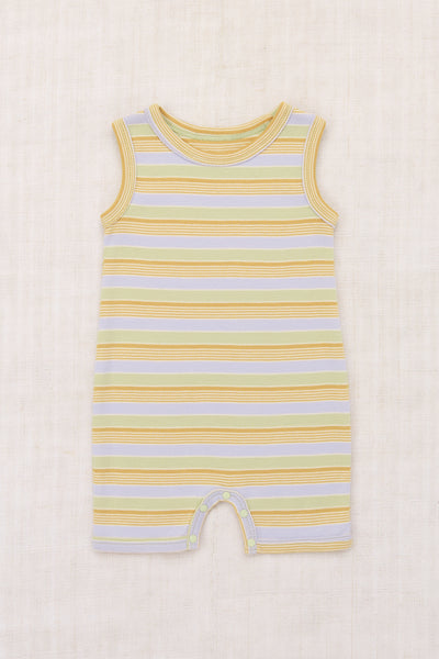 Misha & Puff Baby Tank Romper ~ Mist Avenue Stripe
