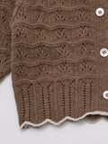 Louisiella Baby Bretta Knit Cardigan ~ Brown