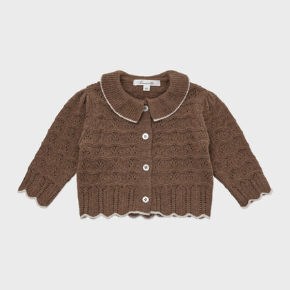 Louisiella Baby Bretta Knit Cardigan ~ Brown