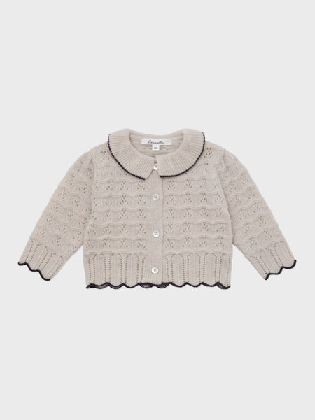 Louisiella Baby Bretta Knit Cardigan ~ Light Beige