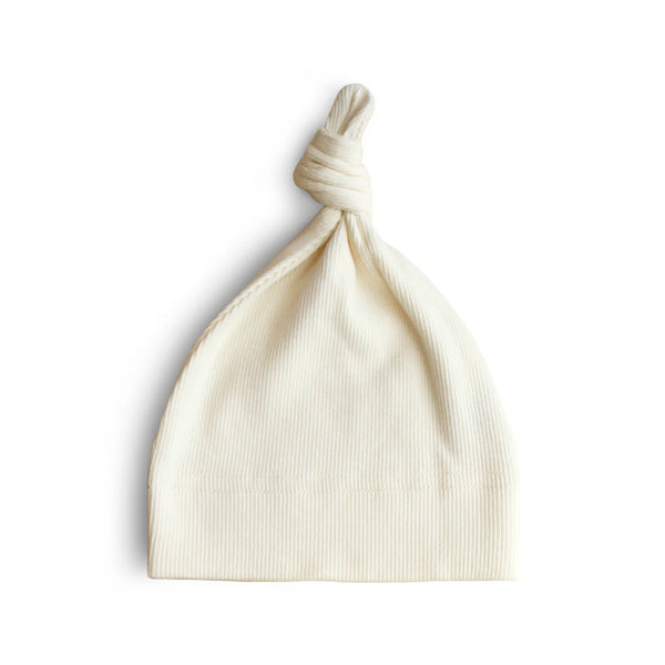 Mushie Ribbed Beanie ~ Ivory