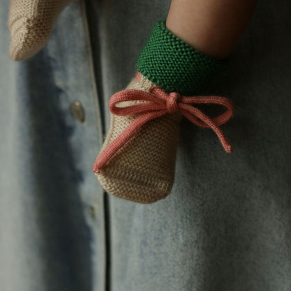 Hvid Booties ~ Cream/Grass