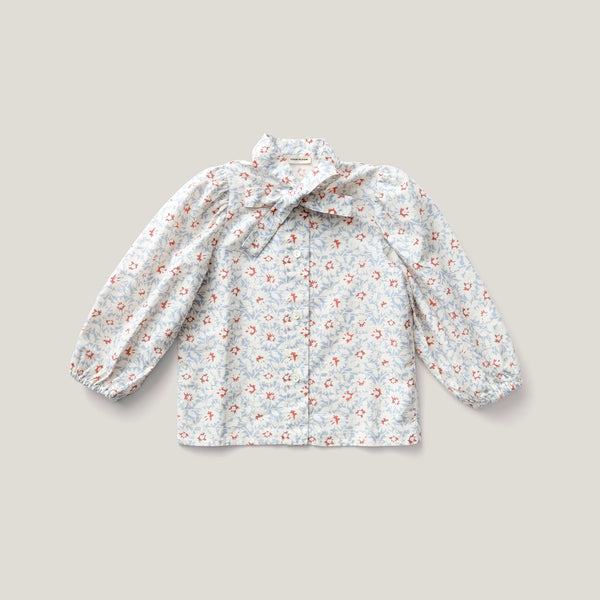 Soor Ploom Wynne Blouse, Mums Print, Talc