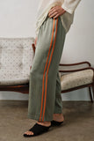 DONNI The Silk Stripe Crop Pant ~ Dill/Apricot