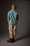 Cozmo Soft Brushed Fleece Collar Sweatshirt ~ Arctic Blue