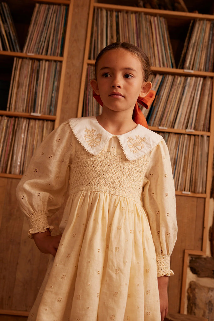 Apolina Penny Smock Dress - Cashew 5-7 Apolina Penny Smock Dress Apolina Penny Smock Dress - Cashew 5-7 Apolina Penny Smock Dress