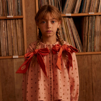 Apolina Carlotta Blouse ~ Meadow Calico Ribbon