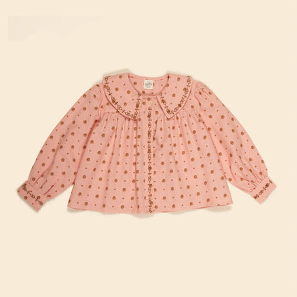 Apolina Carlotta Blouse ~ Meadow Calico Ribbon