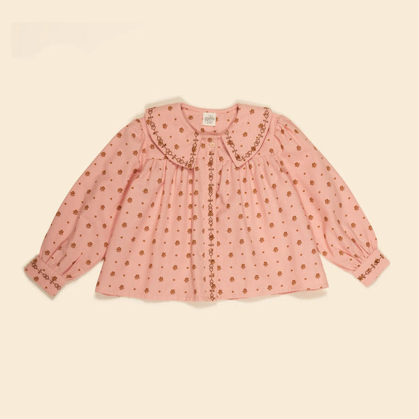 Apolina Carlotta Blouse ~ Meadow Calico Ribbon