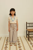 Apolina Casey 70's All-Over Embroidered Jean - Lilac-Grey