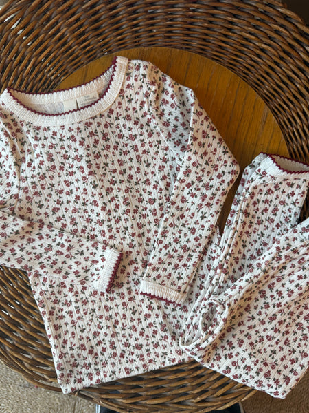 Little Cottons Pointelle Pajamas ~ Posy