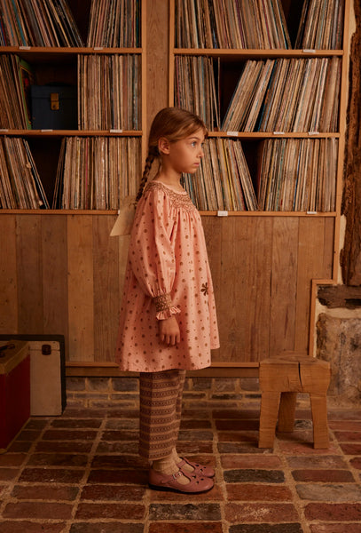Apolina Cece Smock Dress ~ Meadow Calico Ribbon