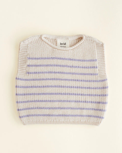 Hvid Vest Harvey Baby ~ Cream/Lilac