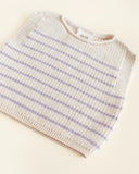 Hvid Vest Harvey Baby ~ Cream/Lilac