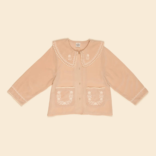 Apolina Clara Silk Blouse ~ Dried Rose