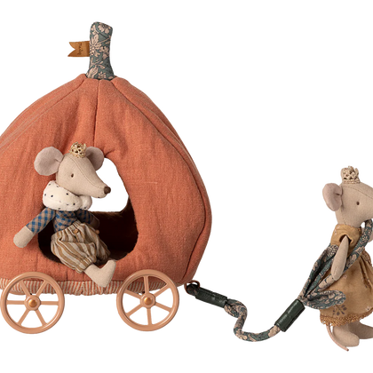 Maileg Pumpkin Carriage ~ Mouse