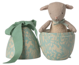 Maileg Easter Egg w. Lamb ~ Dusty Blue