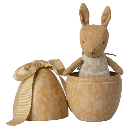 Maileg Easter Egg w. Rabbit ~ Cream Yellow