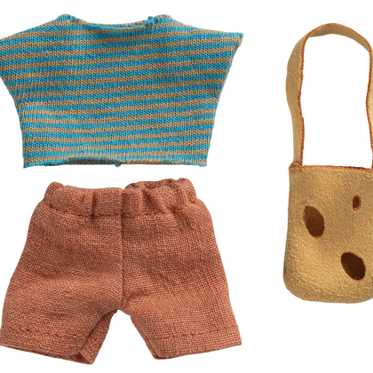 Maileg Clothes and Bag, Little Brother Mouse