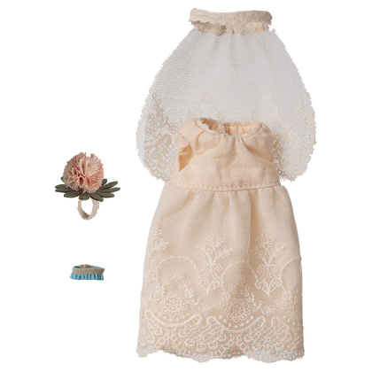 Maileg Wedding Dress, Mum Mouse