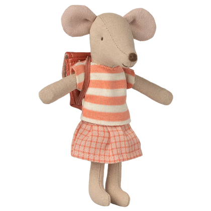 Maileg Tricycle Mouse, Big sister - Coral