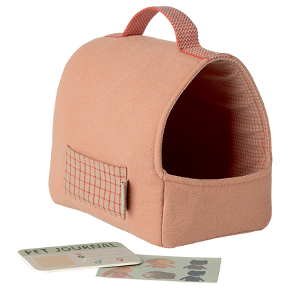 Maileg Pet Carrier ~ Coral