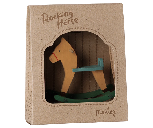 Maileg Rocking horse, Mouse - Light brown
