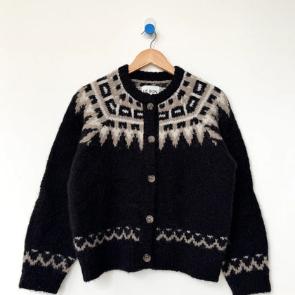 Le Bon Shoppe Alpaca Cabin Cardigan ~ Black