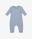 Oso & Me Campbell Romper ~ Blue Rugby Stripe