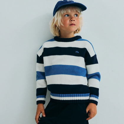 New Society Celosia Jumper ~ Summer Midnight Stripes