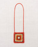 Misha & Puff Crochet Big Square Bag ~ Red Flame