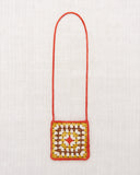 Misha & Puff Crochet Big Square Bag ~ Red Flame