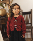 Noralee Bow Cardigan Sweater ~ Ruby