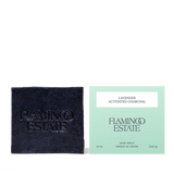 Flamingo Estates Lavender Activated Charcoal Soap Brick